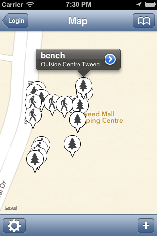iPhone Map Screen